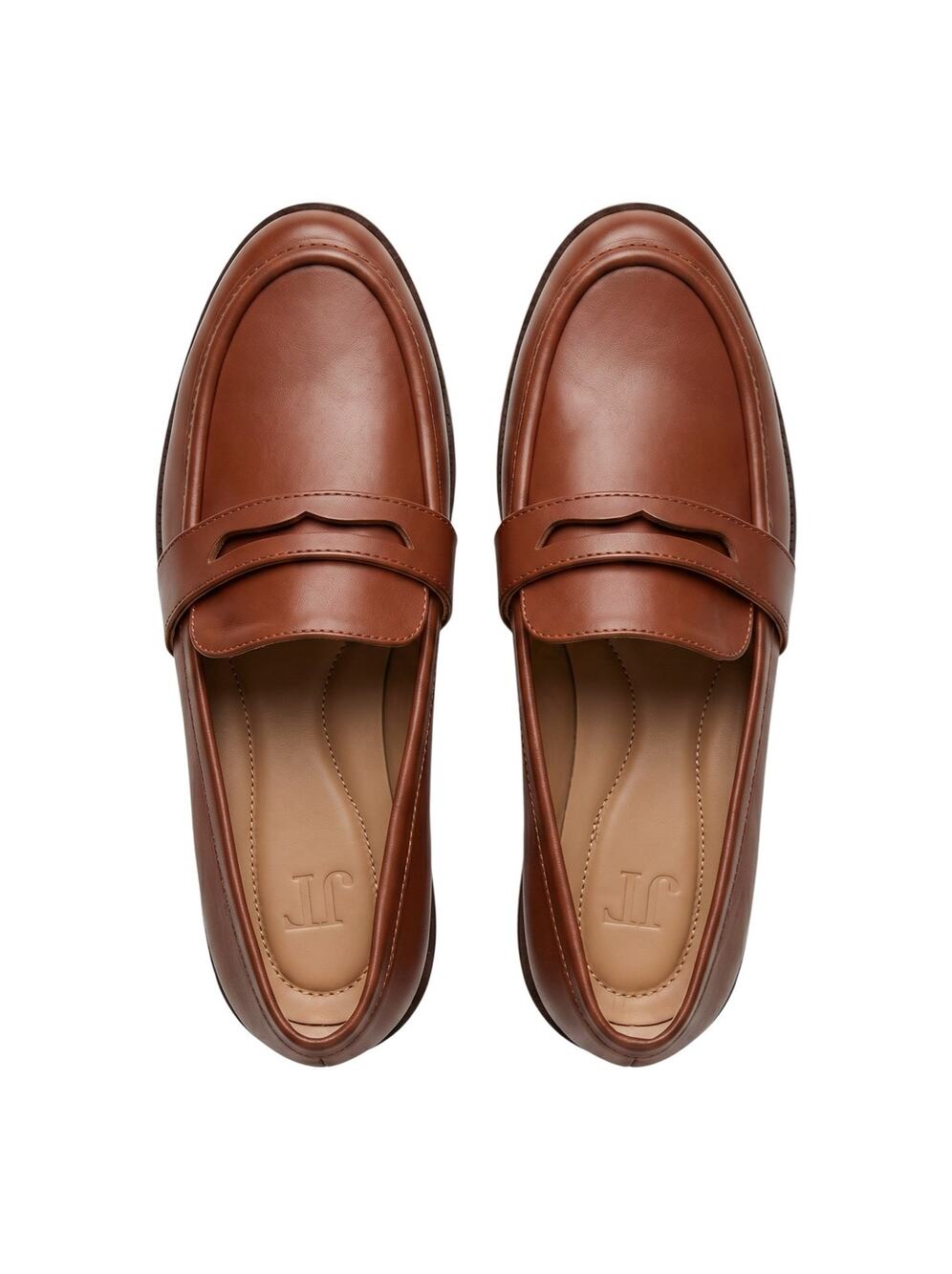 JustFab Women’s 7 Chic Hans Brown Preppy Penny Loafers
